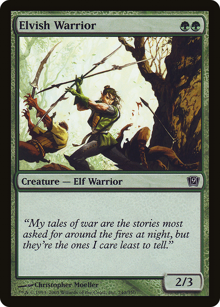 Elvish Warrior (9ED-240) [9th Edition] MTG Single Wizards of the Coast