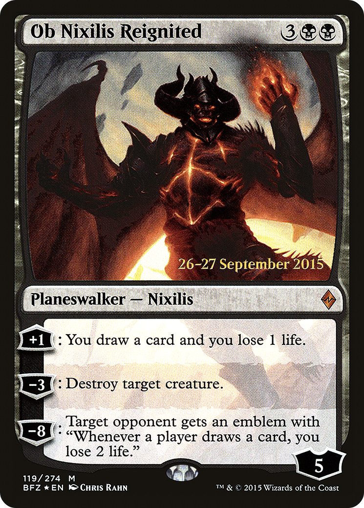 Ob Nixilis Reignited (PRE-119) [Battle for Zendikar Promos] Foil MTG Single Wizards of the Coast