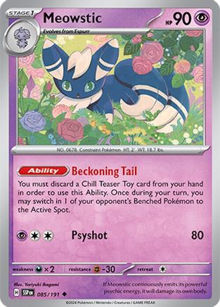 Meowstic (85) [SV: Surging Sparks] Pokemon Single Pokémon