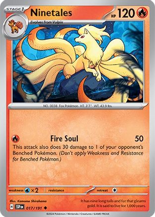 Ninetales (17) Reverse Holofoil [SV: Surging Sparks] Pokemon Single Pokémon