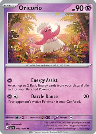 Oricorio - 089/191 Reverse Holofoil [SV: Surging Sparks] Pokemon Single Pokémon