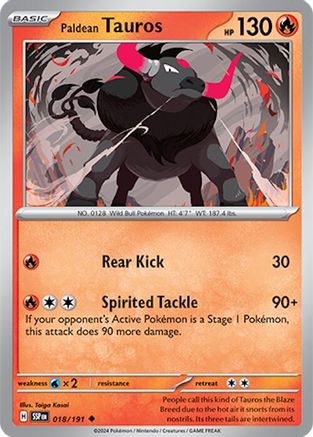 Paldean Tauros - 018/191 [SV: Surging Sparks] Pokemon Single Pokémon