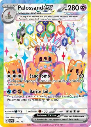 Palossand ex - 221/191 Holofoil [SV: Surging Sparks] Pokemon Single Pokémon