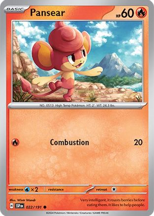 Pansear (22) [SV: Surging Sparks] Pokemon Single Pokémon