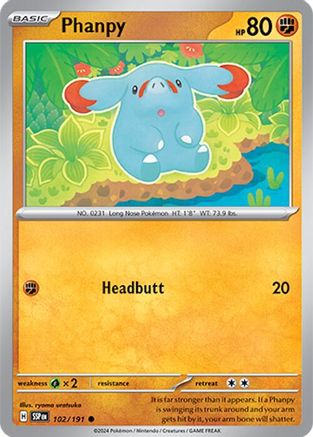 Phanpy - 102/191 [SV: Surging Sparks] Pokemon Single Pokémon