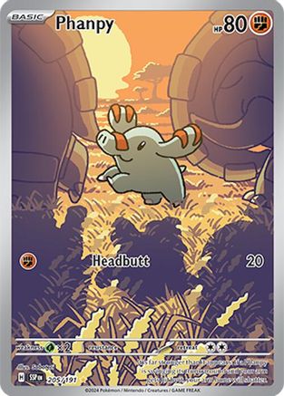Phanpy - 205/191 - [SV: Surging Sparks] Holofoil Pokemon Single Pokémon