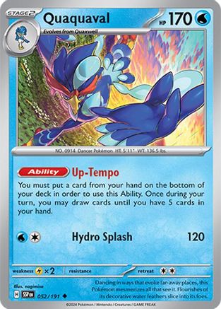 Quaquaval (52) Reverse Holofoil [SV: Surging Sparks] Pokemon Single Pokémon
