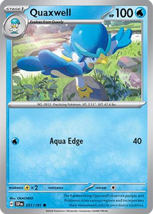 Quaxwell (51) Reverse Holofoil [SV: Surging Sparks] Pokemon Single Pokémon