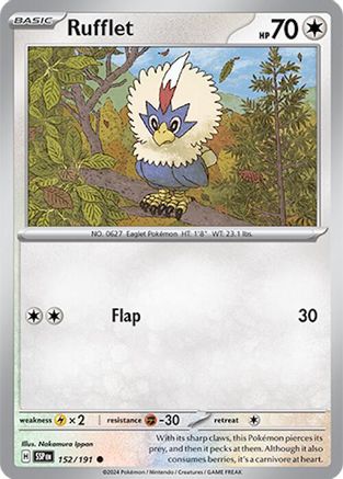 Rufflet (152) Reverse Holofoil [SV: Surging Sparks] Pokemon Single Pokémon