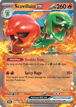 Scovillain ex - 037/191 Holofoil [SV: Surging Sparks] Pokemon Single Pokémon