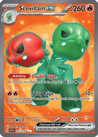 Scovillain ex - 216/191 Holofoil [SV: Surging Sparks] Pokemon Single Pokémon