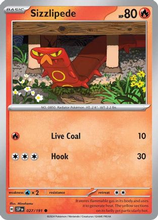 Sizzlipede (27) Reverse Holofoil [SV: Surging Sparks] Pokemon Single Pokémon