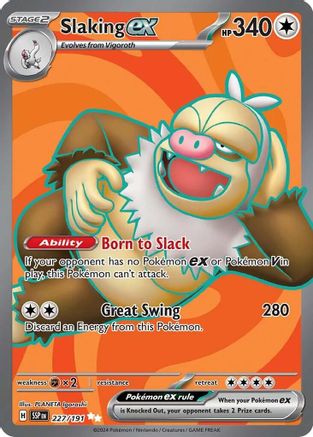 Slaking ex - 227/191 Holofoil [SV: Surging Sparks] Pokemon Single Pokémon