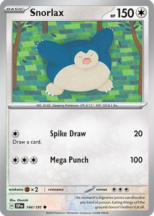 Snorlax (144) Reverse Holofoil [SV: Surging Sparks] Pokemon Single Pokémon