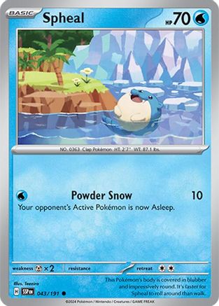 Spheal - 043/191 [SV: Surging Sparks] Pokemon Single Pokémon