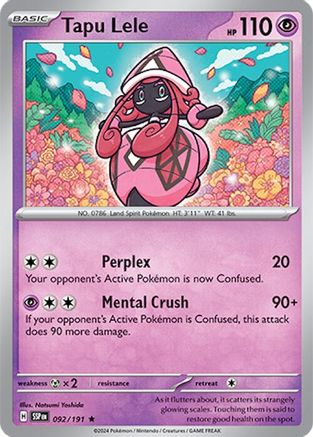 Tapu Lele (92) Holofoil [SV: Surging Sparks] Pokemon Single Pokémon