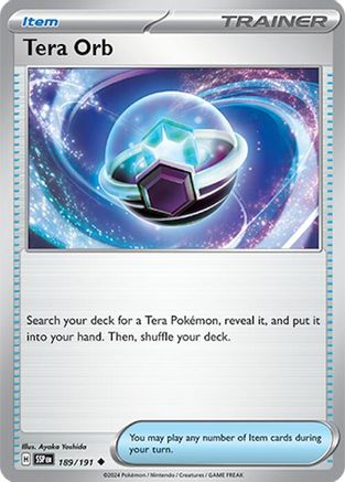 Tera Orb (189) Reverse Holofoil [SV: Surging Sparks] Pokemon Single Pokémon