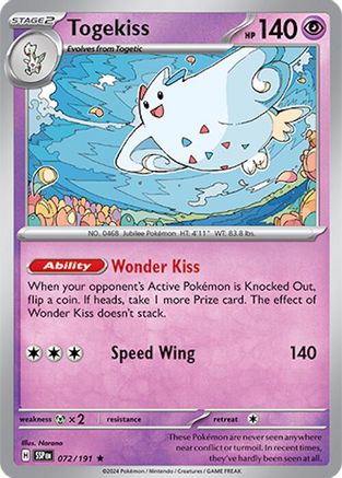 Togekiss (72) Holofoil [SV: Surging Sparks] Pokemon Single Pokémon