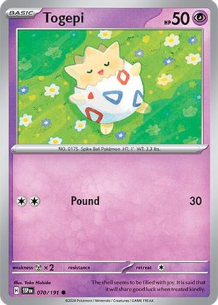 Togepi (70) Reverse Holofoil [SV: Surging Sparks] Pokemon Single Pokémon