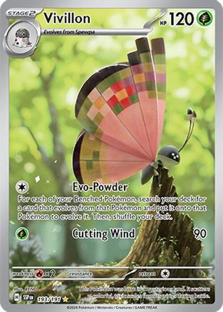 Vivillon - 193/191 Holofoil [SV: Surging Sparks] Pokemon Single Pokémon