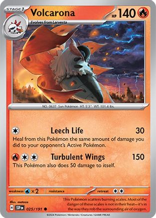 Volcarona (25) [SV: Surging Sparks] Pokemon Single Pokémon