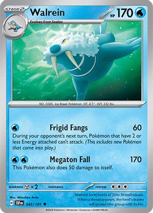Walrein (45) Reverse Holofoil [SV: Surging Sparks] Pokemon Single Pokémon