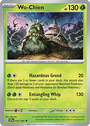 Wo-Chien (15) Reverse Holofoil [SV: Surging Sparks] Pokemon Single Pokémon