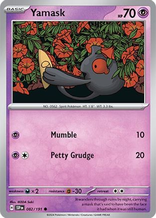 Yamask (82) Reverse Holofoil [SV: Surging Sparks] Pokemon Single Pokémon