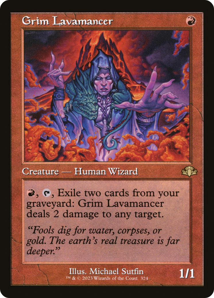 Grim Lavamancer (Retro) [Dominaria Remastered] MTG Single Magic: The Gathering