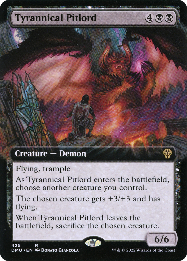 Tyrannical Pitlord (DMU-425) [Dominaria United] (Extended Art) Foil MTG Single Wizards of the Coast