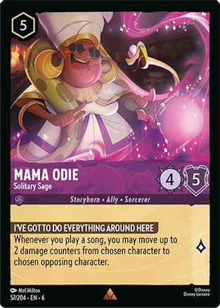 Mama Odie - Solitary Sage (57/204) [Azurite Sea] Cold Foil Lorcana Single Disney