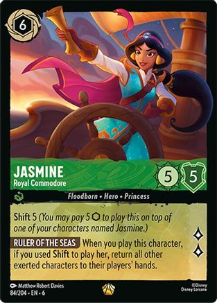 Jasmine - Royal Commodore (84/204) [Azurite Sea] Lorcana Single Disney
