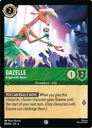 Gazelle - Angel with Horns (88/204) [Azurite Sea] Cold Foil Lorcana Single Disney