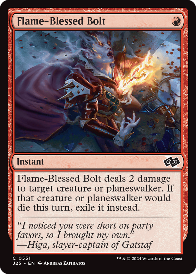 Flame-Blessed Bolt (J25-551) [Foundations Jumpstart] MTG Single Wizards of the Coast