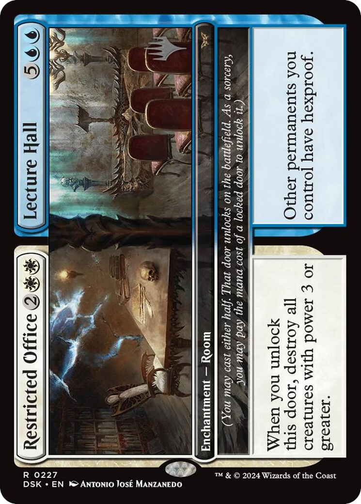 Restricted Office // Lecture Hall (PPDSK-227) [Duskmourn: House of Horror Promos] MTG Single Wizards of the Coast