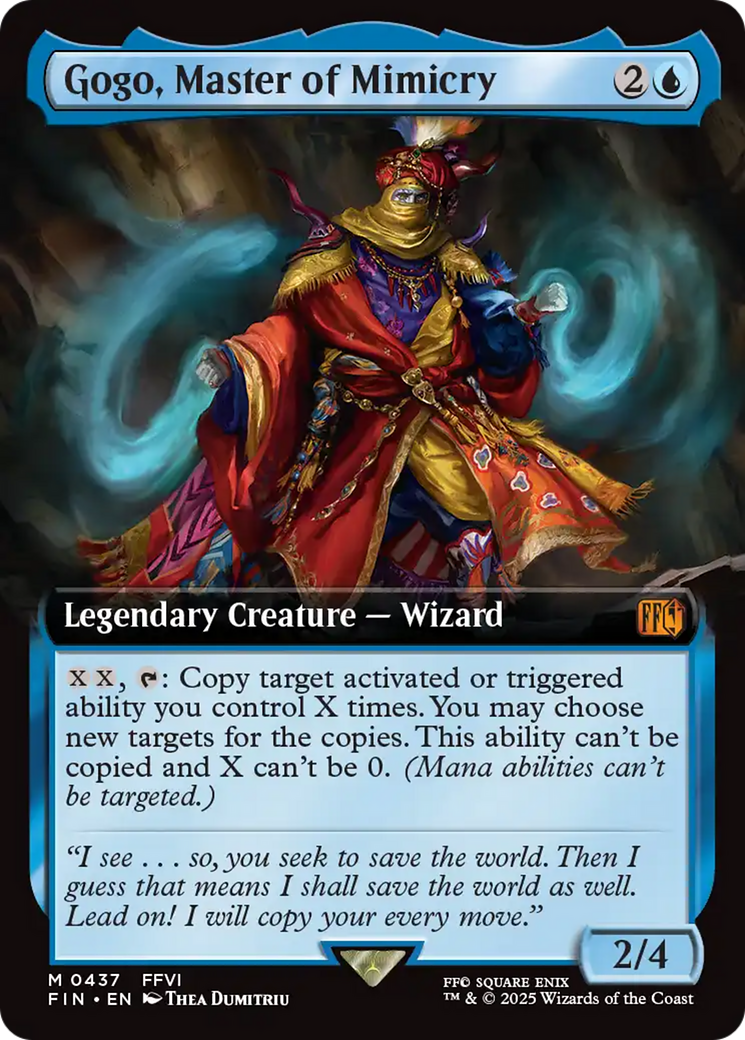 Gogo, Master of Mimicry (FIN-437) [FINAL FANTASY] (Extended Art) Foil MTG Single Wizards of the Coast