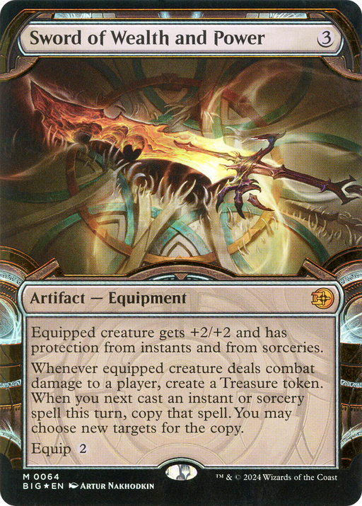 Sword of Wealth and Power (Raised Foil) (BIG-064) [The Big Score] (Showcase) Foil MTG Single Wizards of the Coast