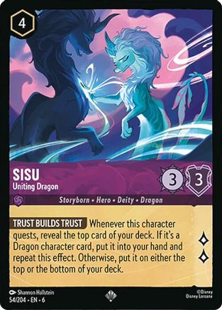 Sisu - Uniting Dragon (54/204) [Azurite Sea] Cold Foil Lorcana Single Disney