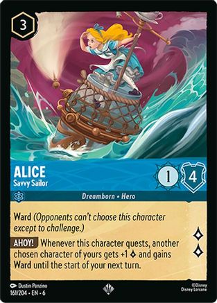 Alice - Savvy Sailor (161/204) [Azurite Sea] Cold Foil Lorcana Single Disney