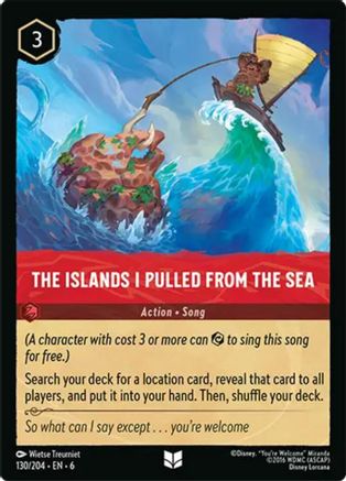 The Islands I Pulled From The Sea (130/204) [Azurite Sea] Cold Foil Lorcana Single Disney