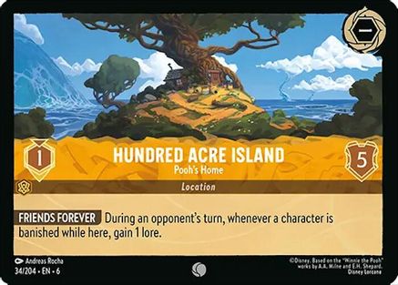 Hundred Acre Island - Pooh's Home (34/204) [Azurite Sea] Lorcana Single Disney