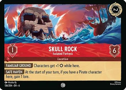 Skull Rock - Isolated Fortress (136/204) [Azurite Sea] Lorcana Single Disney