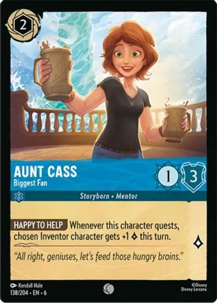 Aunt Cass - Biggest Fan (138/204) [Azurite Sea] Cold Foil Lorcana Single Disney