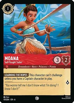 Moana - Self-Taught Sailor (117/204) [Azurite Sea] Lorcana Single Disney