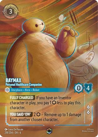 Baymax - Personal Healthcare Companion (Enchanted) (218/204) [Azurite Sea] Holofoil Lorcana Single Disney