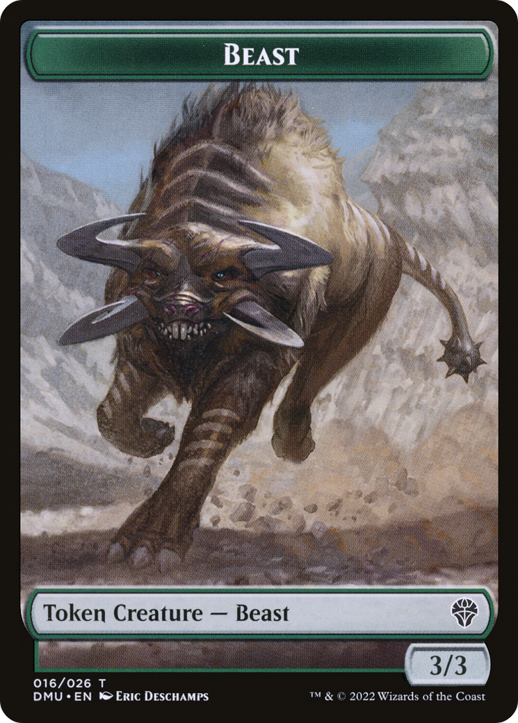 Beast Token (DMU-016) [Tokens] Dominaria United Tokens MTG Single Wizards of the Coast