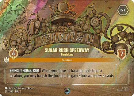 Sugar Rush Speedway - Finish Line (Enchanted) (207/204) [Azurite Sea] Holofoil Lorcana Single Disney