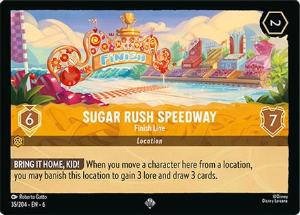 Sugar Rush Speedway - Finish Line (35/204) [Azurite Sea] Cold Foil Lorcana Single Disney