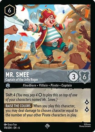 Mr. Smee - Captain of the Jolly Roger (176/204) [Azurite Sea] Lorcana Single Disney