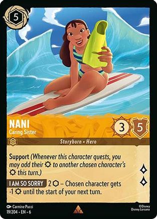Nani - Caring Sister (19/204) [Azurite Sea] Lorcana Single Disney